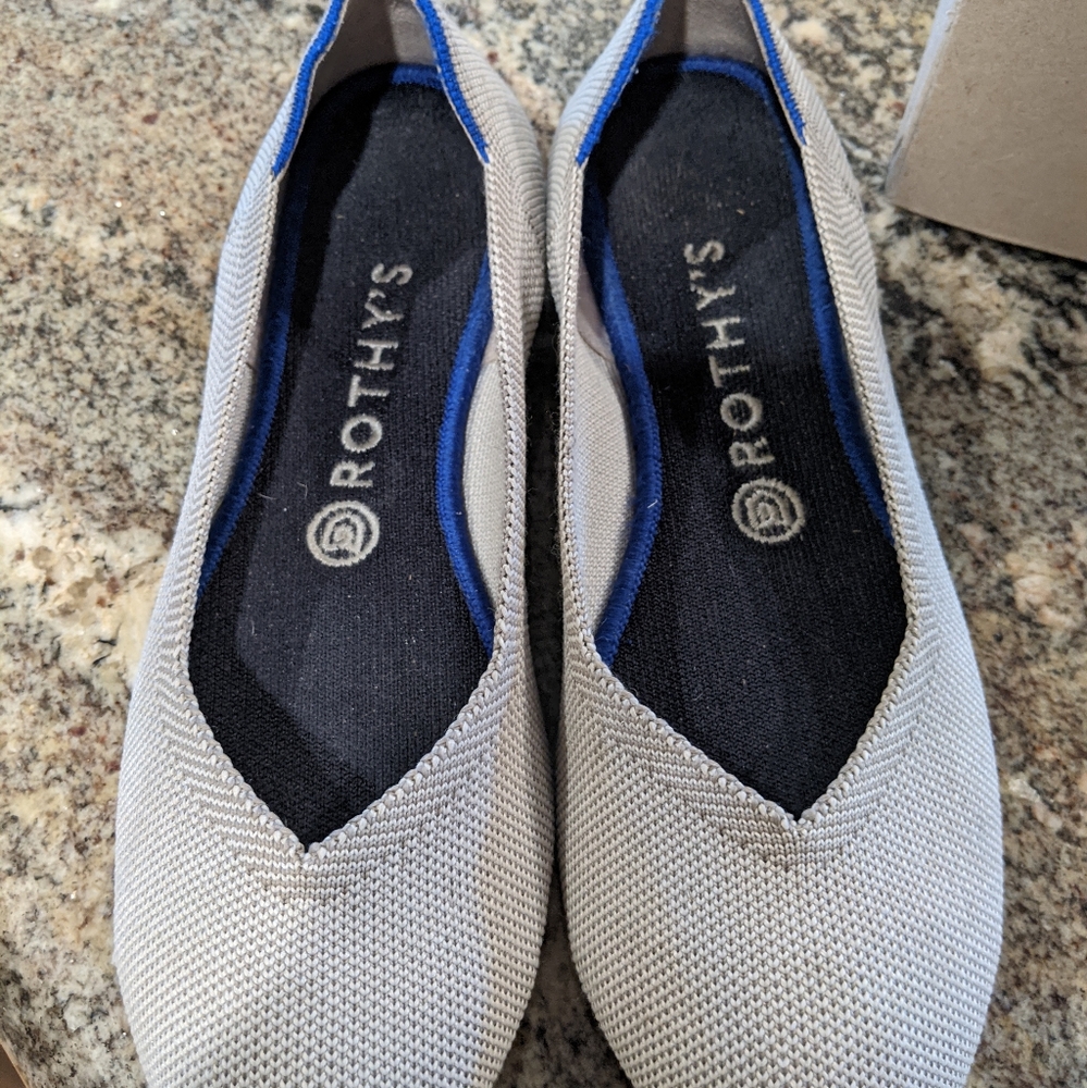 Rothy's Flax Bird's-eye round toe flats